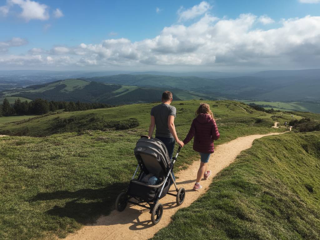 Randonnées faciles en famille avec poussette : itinéraires accessibles en France
